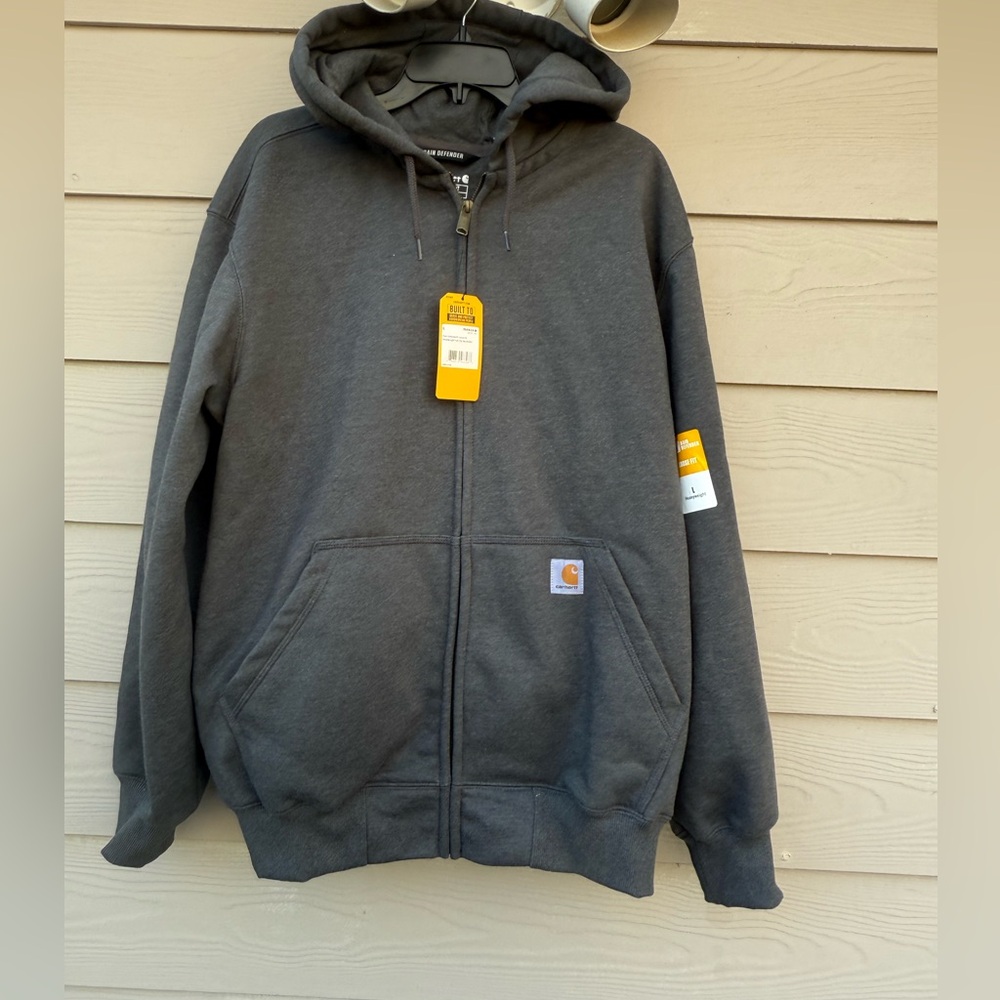Carhartt Rain Defender Paxton Custom Zip Hoodies - Picture 2 of 13